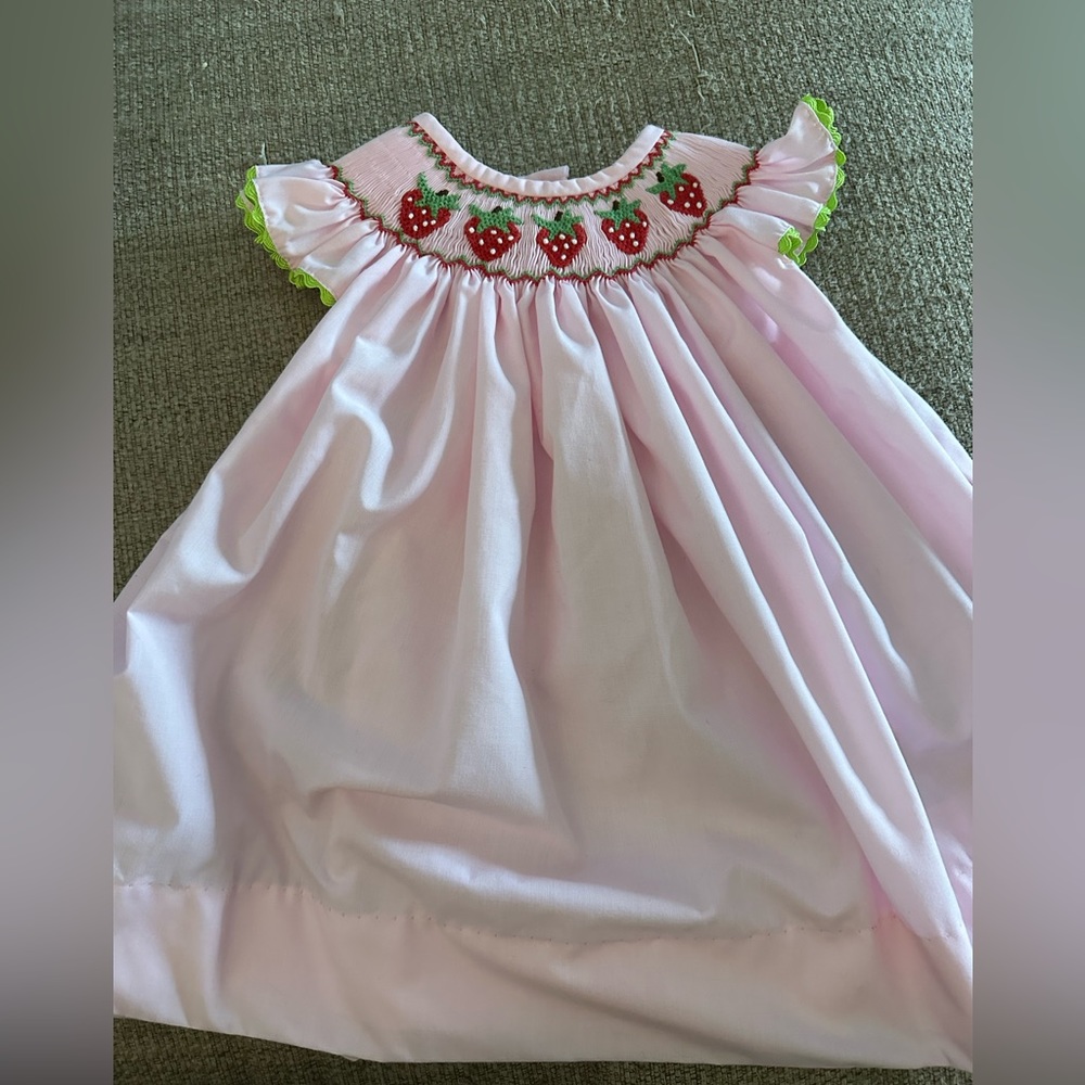Butterbeans Smocked Strawberry Dress